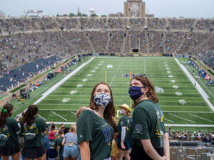 September 12 2020 Masked Students In Notre Dame Stadium For The 2020 Season Opening Football Game