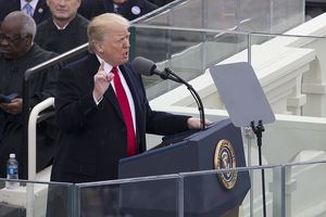Donald Trump Delivering Inauguration Speech 01 20 17