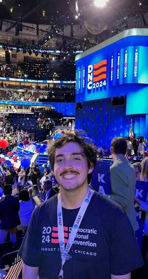 Luca Ripani in the United Center at the Democratic National Convention in Chicago, IL.