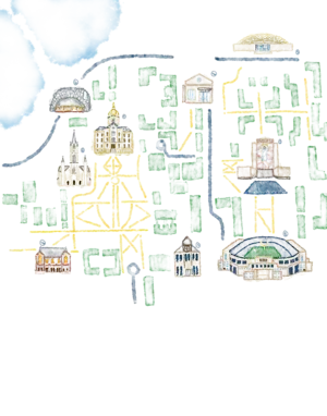 A campus map