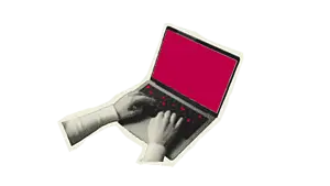 Cutout of laptop